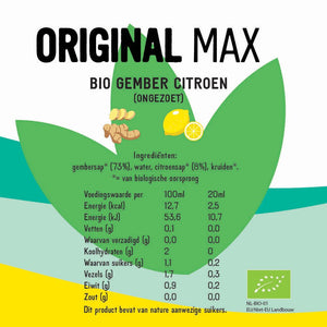  Gember Shot Original MAX - 200ML by Paulies Ginger sold by Paulies Ginger 